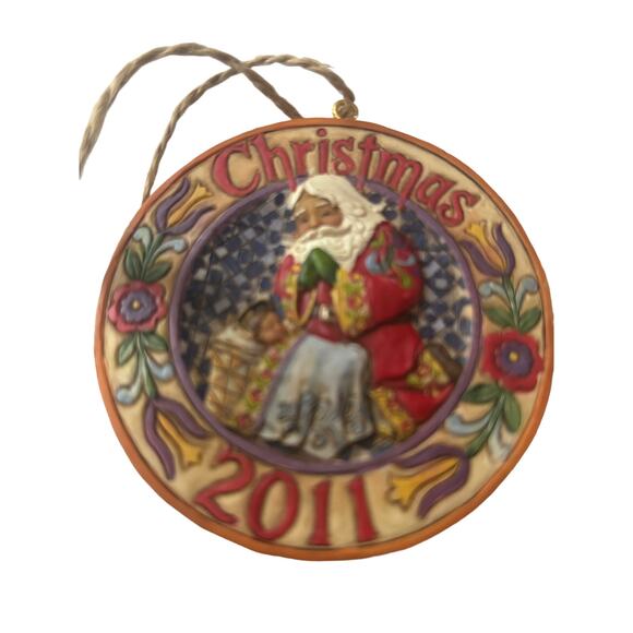 Jim Shore Heartwood Creek Every Knee Shall Bow Christmas 2011 Plate Ornament - Picture 1 of 7